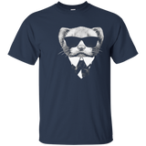 Cute Least Weasel In Suit, Least Weasel Face T-shirt_navy