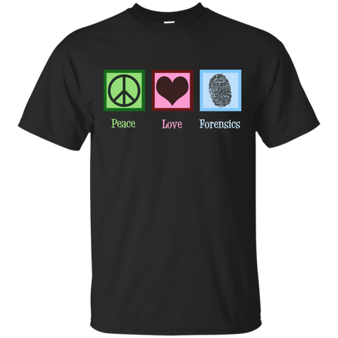 Peace Love Forensics T-Shirt_Black