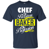 Chef By Passion Baker By Profession T Shirt_black