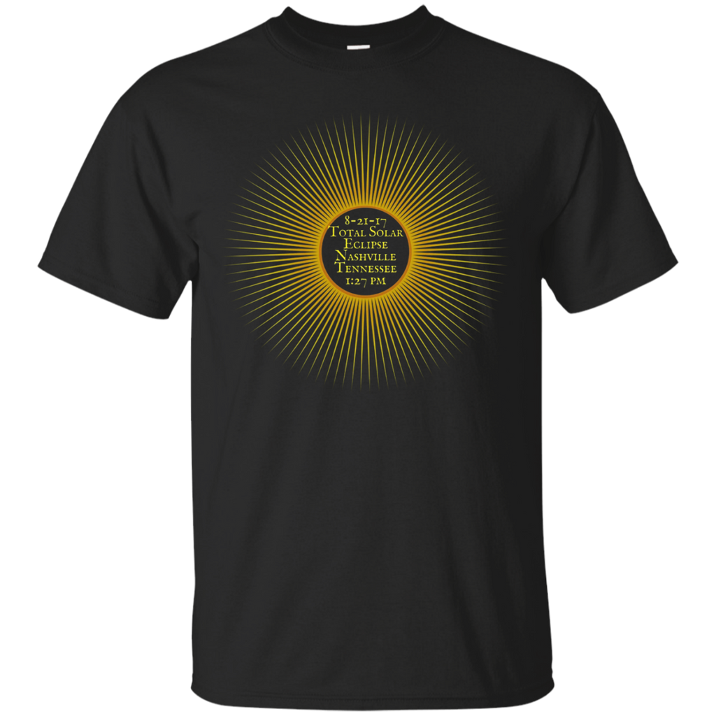 Nashville Tennessee Solar Eclipse TShirt, 8-21-17 Tee_Black