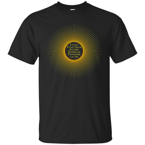 Nashville Tennessee Solar Eclipse TShirt, 8-21-17 Tee_Black