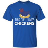 This Girl Loves Chicken Cute Farm Animals Farmer T-Shirt_Black