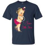 Cute Team Little Diva Baby Shower T-shirt_black