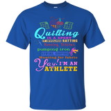 Quilting is a Sport I'm an Athlete T-shirt_Black
