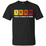 Sarcasm Elements of Humor Periodic Table Graphic T-Shirt_Black