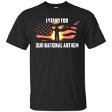 I Stand For Our National Anthem Graphic T-shirt_black