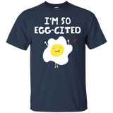 I'm So Egg Cited Tee Shirt Humor Food Pun