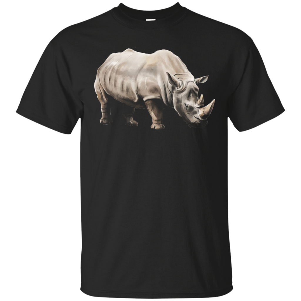 Rhino Animal Shirt - Rhinoceros Endangered Species T-Shirt_Black