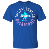 Top Girls Basketball Runs on Jesus Gift TShirt_Black