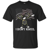 I Don't Kneel American Flag Dab Fidget Spinner Shirt_black