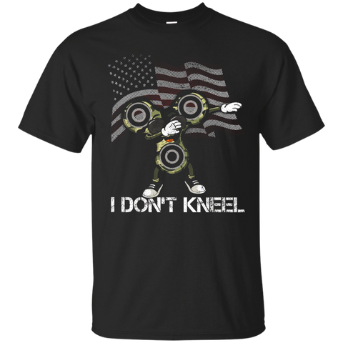 I Don't Kneel American Flag Dab Fidget Spinner Shirt_black