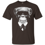 Cute Monkey In Suit Monkey Face - Monkey Lover T Shirt_black