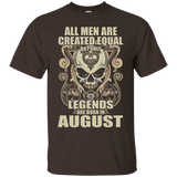 Only Legends Are Born In August T-Shirt_Black