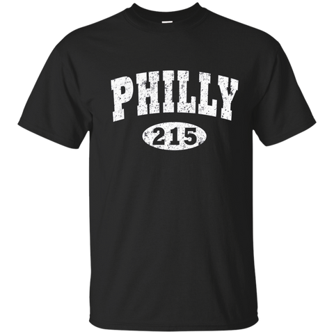 Vintage Philly 215 Shirt Philadelphia Distressed TShirt_Navy