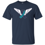 Suicide Awareness Shirt Wings and Ribbon Suicide Prevention_Black