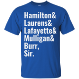 Laurens Lafayette Mulligan Hamilton Burr Shirt