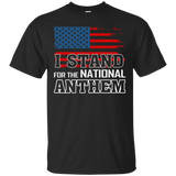 I Stand For The National Anthem Usa Flag Veteran T-shirt_black