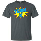 Team Kindergarten Team K Comic Book Style First Day T-shirt_Black