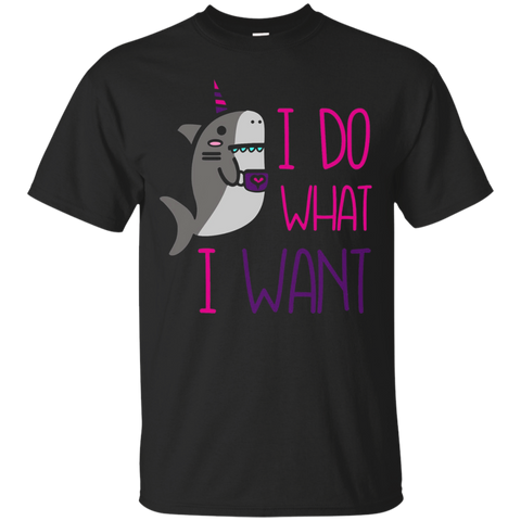 Shark TShirt Shark Unicorn I Do What I Want_Black