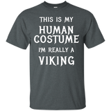 I'm Really A Viking Halloween Costume Shirt Easy Funny Top_black=