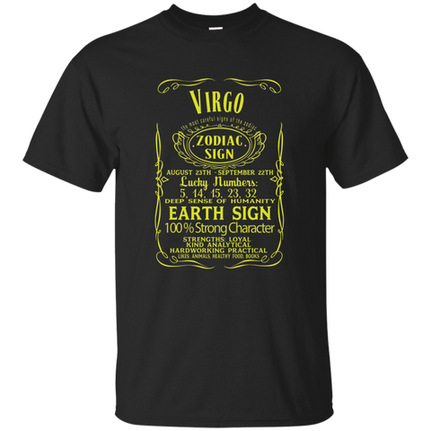 ZODIAC SIGN Virgo T-Shirt born in august & september Relaxed_Black