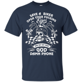 Save A Biker And Get Off Your Phone Rider Tshirt Premium T-S_Black