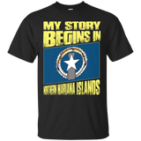 Story Begins In Northern Mariana Islands T-shirt_black=