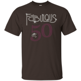 Womens 50 Birthday Fabulous Tee Shirt_Black