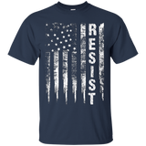 RESIST. Anti Trump American Flag #RESIST T-Shirt_Black