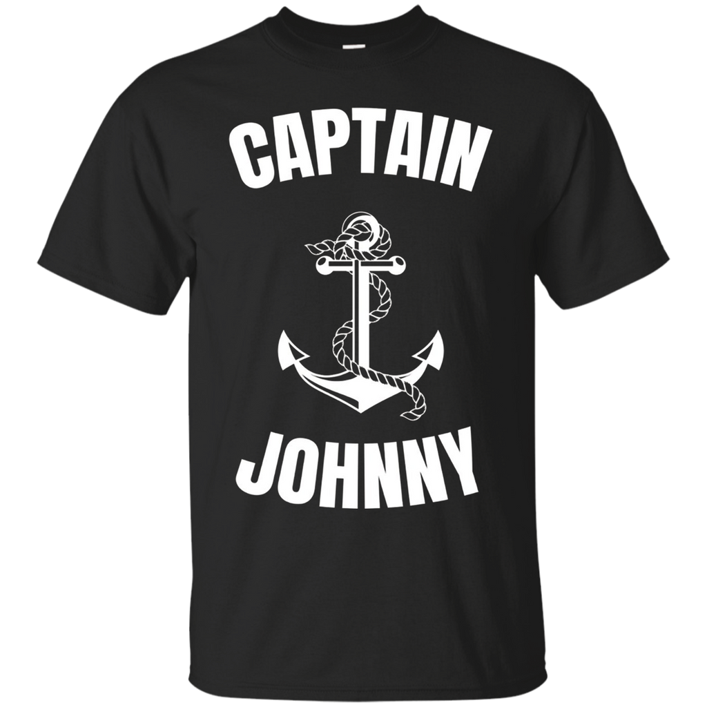 Captain Johnny T-shirt Personalized Boat Captain Shirt_black=
