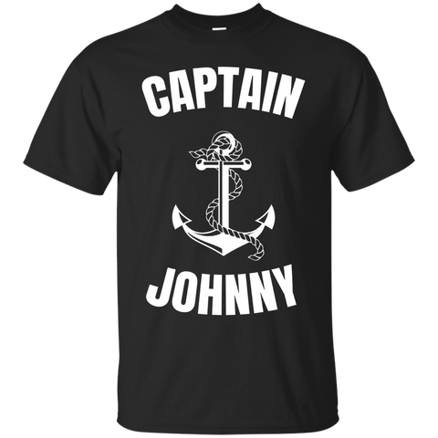 Captain Johnny T-shirt Personalized Boat Captain Shirt_black=