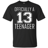 Official Teenager Tshirt Funny 13th Birthday Thirteen_Black