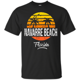 Navarre Beach Florida Vintage T Shirt Retro Beach Style_Black