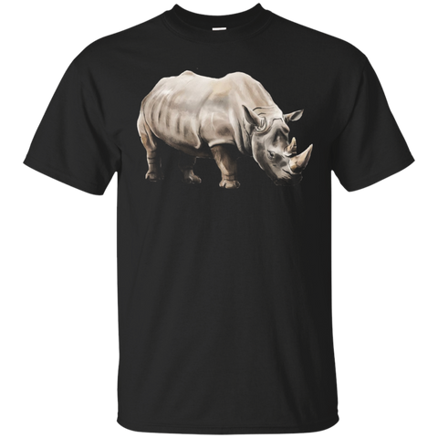 Rhino Animal Shirt - Rhinoceros Endangered Species T-Shirt_Black