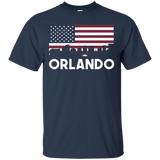 Orlando FL American Flag Skyline T-Shirt_Black