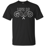 Life Is Good T-shirt Tennis Player Coach Tee