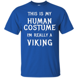 I'm Really A Viking Halloween Costume Shirt Easy Funny Top_black=