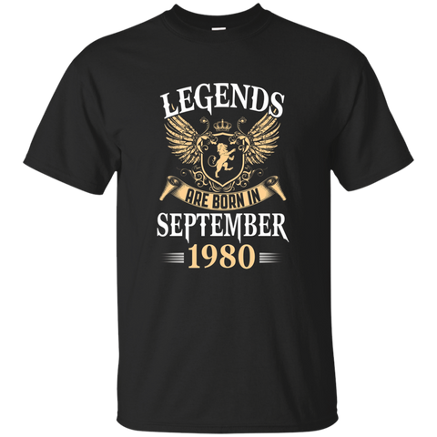 Legends Are Born In September 1980 Birthday Gift Shirt