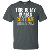 This Is My Human Costume Crow Halloween Funny T-shirt_black=