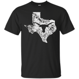 Texas W Longhorn Distressed T-Shirt Texas Cowboy State Shirt_Black