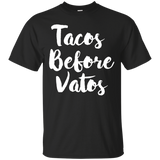 Taco Before Vatos Funny T-Shirt_Black