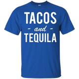 Tacos and Tequila T-shirt, Funny Love tacos Shirt for Women_Black