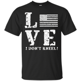 I Don't Kneel Anti Anthem Protest American Flag T Shirt_black