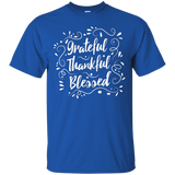 Thankful Grateful Blessed Shirt Christian Bible Psalm 107_Black