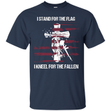 I Stand For The Flag And Kneel For The Fallen T-shirt_black