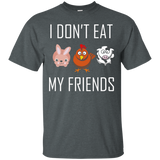 I Don't Eat My Friends Funny Vegan Vegetarian T Shirt_black=