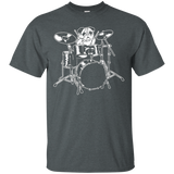 Original Pug Dog Playing The Drums Funny Shirt_Black