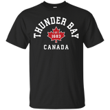 Thunder Bay Canada T-Shirt Canadian Flag Maple Leaf Gift Tee_Black