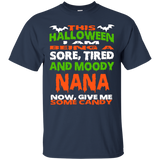NANA - HALLOWEEN SORE, TIRED - MOODY FUNNY SHIRT_Black