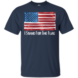 I Stand For The Usa Flag T-shirt_black